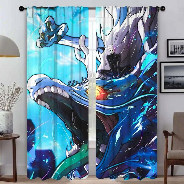2er-Set Jujutsu Kaisen Moskitonetze aus Tüll für Wohnzimmer und Schlafzimmer, Mehrfarbig, B: 50 cm, H: 70 cm - Bild 1