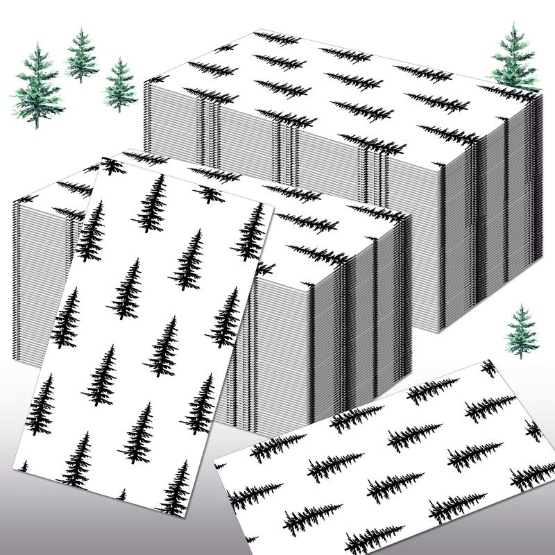 20 Stück Weihnachts Servietten aus Papier in Schwarz mit Sternen-Motiv für deine Party - Bild 2