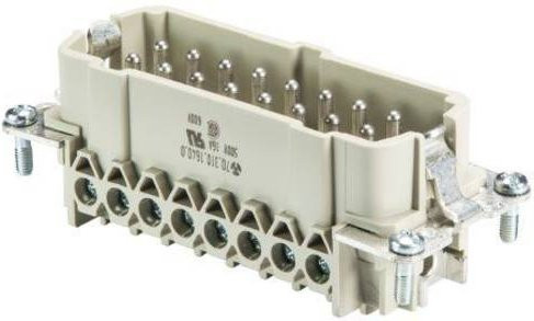 Wieland Electric Stifteinsatz BAS 70.310.1640.0, Gesamtpolzahl 16 + PE, Farbe: Beige - Bild 1