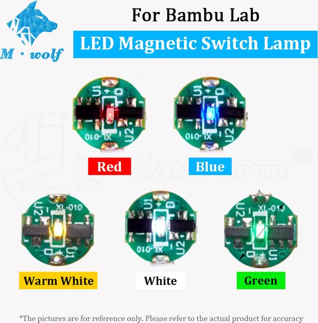 M·WOLF Magnetische LED-Lampe mit magnetischem Schalter in Blau und Multicolour für 3D-Drucker-Zubehör und DIY-Modelle - Bild 1