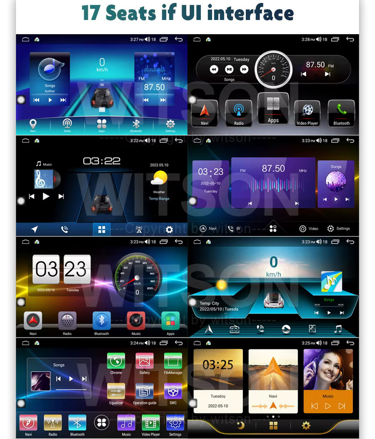 WITSON Android 14 Multimedia-Navigationssystem für KIA CEED mit 9-Zoll-Bildschirm, GPS, Wi-Fi und CarPlay in Schwarz - Bild 4
