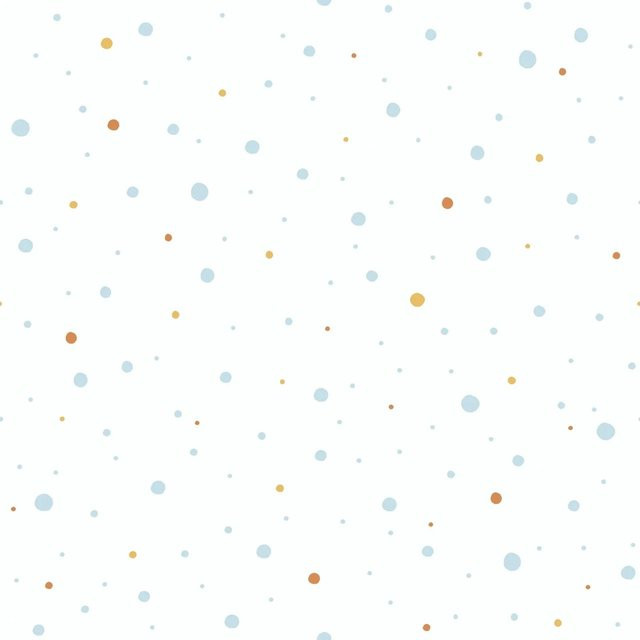 Profhome Kinder Tapete Geometrisch Matt in Blau Weiß und Gelb, Non-Woven, 0,53 m x 10,05 m - Bild 1
