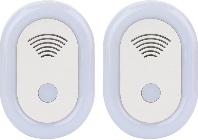 DIYelecs Ultraschall-Schädlingsvertreiber Set mit intelligenter Frequenzumwandlung in Weiß, 2 Stück - Bild 1