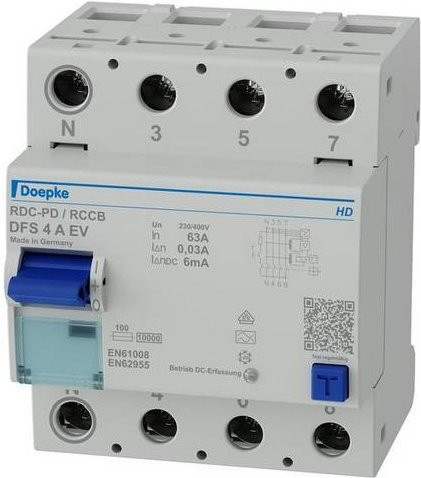 Doepke FI-Schutzschalter RCD 4,0 A Weiß 09144818HD - Bild 1