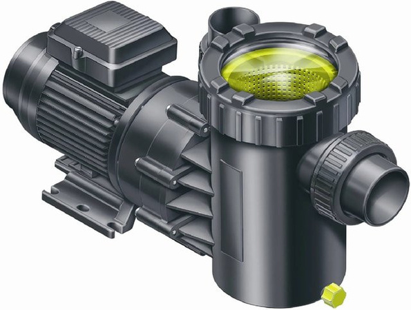 Aqua Technix Filterpumpe AQUA MAXI 16 in Schwarz mit 16m³/h Förderleistung und 230 V Netzanschluss