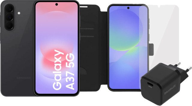 Samsung Galaxy A37 5G Smartphone 128GB Schwarz mit Zubehörset - Bild 1