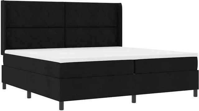 vidaXL LED Boxspringbett mit Matratze Schwarz B/T/H: 200 x 200 x 280 cm - Bild 1