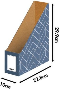 BANKERS BOX® Décor Stehsammler aus FSC-zertifiziertem Karton für DIN A4, Schiefergrau, 5 Stück, B: 10,6 cm, T: 23,7 cm, H: 30,3 cm - Bild 1
