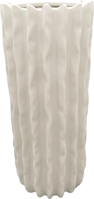 Mömax Vase Feline Weiß aus Keramik für den Tisch Durchmesser: 13 cm - Bild 1