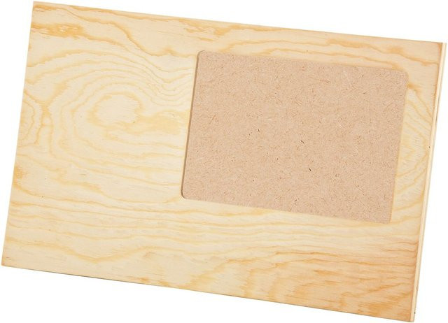 VBS Bilderrahmen Scrap in Beige aus Kiefernholz mit Glas, B/H: 15 x 10 cm - Bild 1