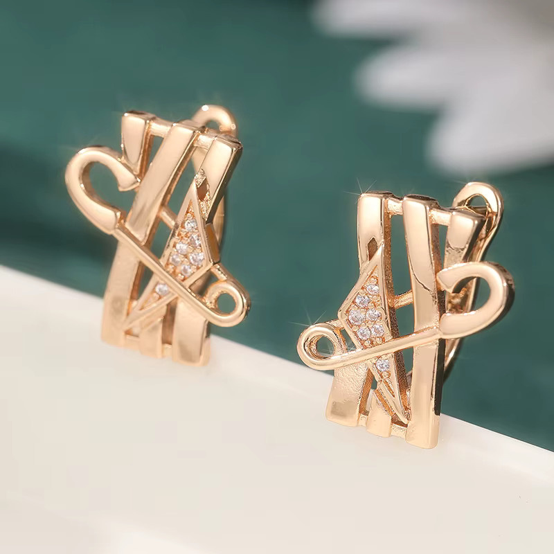 YoYo Creolen, Gold, Zirkonia, Damen - Bild 2