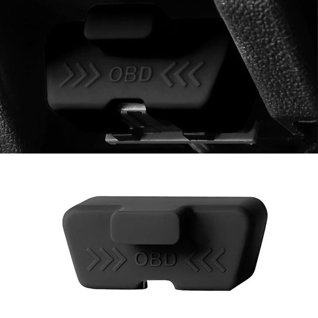 MIYOKAKING Silikon OBD Diagnose Stecker Kappe für Tesla Modell 3 Highland und Modell Juniper 2025, Staubschutz für Fahrzeug Port, Schwarz - Bild 1