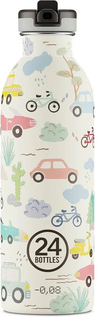 24Bottles Urban Bottle Kids Adventure Friends Trinkflasche mit Sportverschluss, Multicolor/Weiß, 500 ml - Bild 1