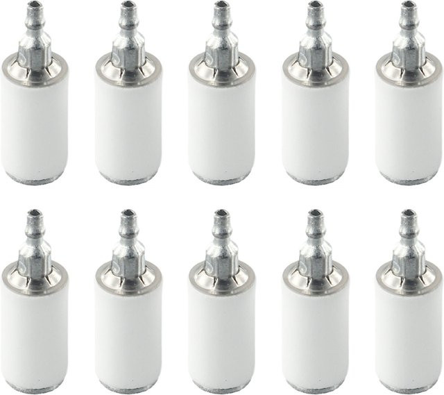 10 Stück Kraftstofffilter 530095646 von VIBRATITE für Weedeater, Poulan und Husqvarna Kettensägen sowie Garten-Elektrowerkzeuge, Farbe: Weiß - Bild 1