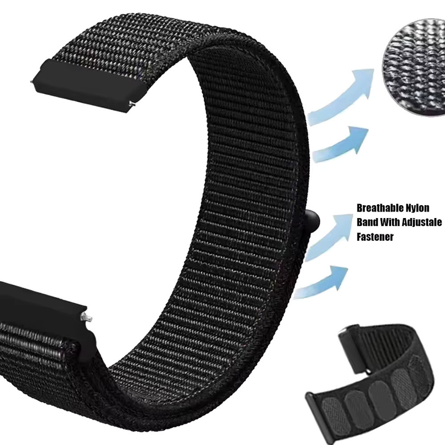 Xiaomi Uhrenarmband Nylon, Schwarz, 22 mm - Bild 4