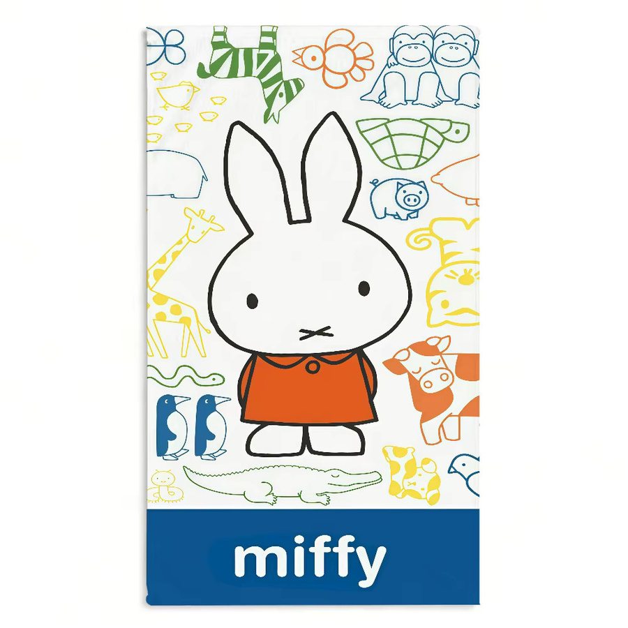 Miffy Schnelltrocknendes Strandtuch mit Cartoon-Design für Schwimmbad, Camping, Yoga und Fitnessstudio - Bild 6