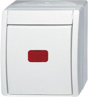Busch-Jaeger Wechselschalter Ocean Aufputz Weiß 2601/6 SKW-54 IP44 - Bild 1