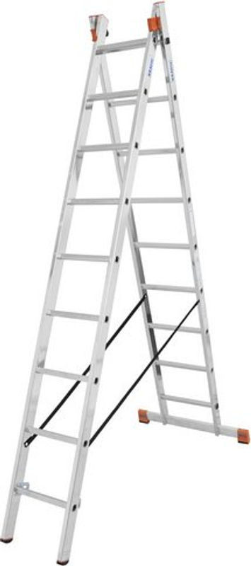 Krause Mehrzweckleiter Monto Dubilo aus Aluminium in Silber mit 18 Sprossen - Bild 1