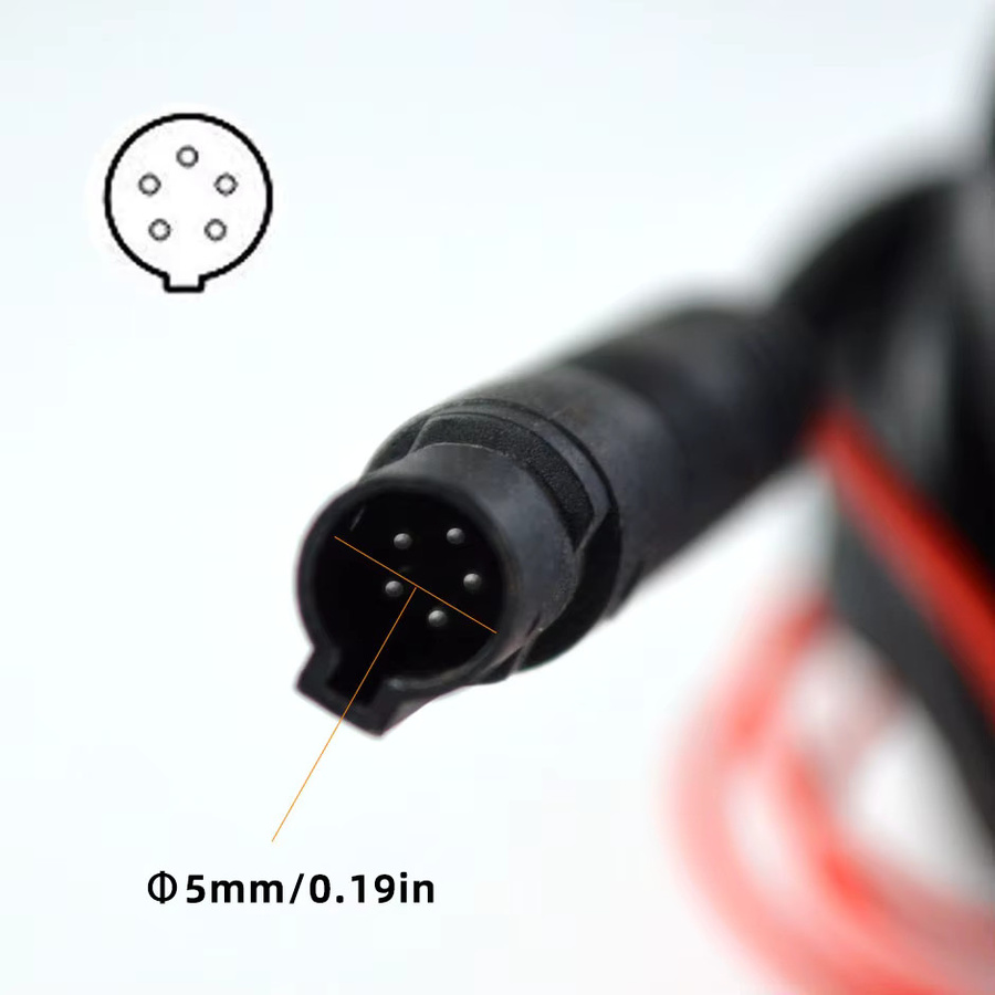 QXNY Verlängerungskabel 5,5 m mit 5-Pin-Draht und 2,5 mm Stecker in Schwarz für Auto Recorder, Dashcam und Backup-Kamera - Bild 3