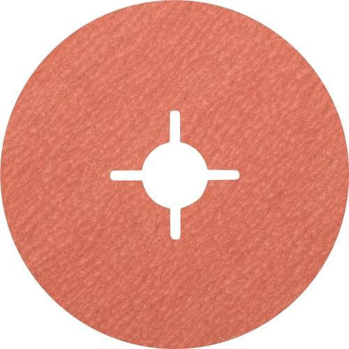 PFERD A-COOL Korund Fiberscheibe für kühlen Schliff auf Edelstahl, Durchmesser: 125 mm, Körnung: 120, Farbe: Rot, 25 Stück - Bild 1