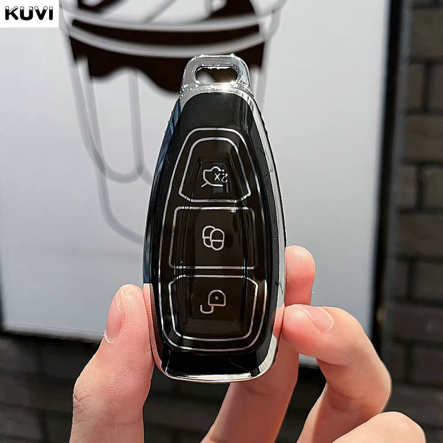 Kuvi TPU Schlüsselhülle für Ford Focus, Mondeo, Fiesta, Ecosport, Kuga, ST, C-Max und B-Max als Schutz für die Fernbedienung - Bild 2