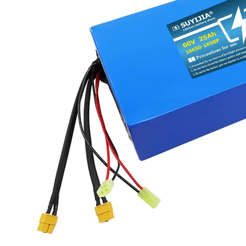 SUYIJIA Lithium-Ionen-Akku 60V 25Ah 16S8P Hochleistungs-Einbau-Akku in Blau mit 30A BMS für Roller und Motorräder - Bild 3