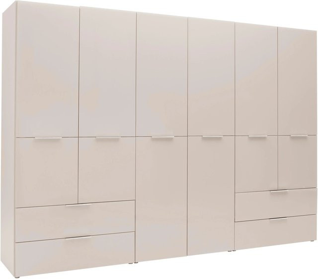 Premium Living Drehtürenschrank Siena in Kaschmir Beige mit Glasfront und Soft-Close-Funktion, B/T/H: 300 x 57 x 212 cm - Bild 1