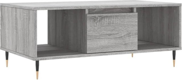 vidaXL Couchtisch modern in Grau Sonoma aus Holzwerkstoff, B/T/H: 90 x 50 x 36,5 cm - Bild 1