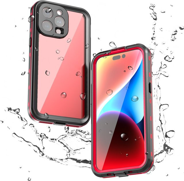 Shellbox Wasserdichte Handyhülle mit Hängeseil, ultradünn und transparent, IP68 Schutz für iPhone 15 Pro Max, iPhone 14 Plus, iPhone 15 und iPhone 13 Pro - Bild 1