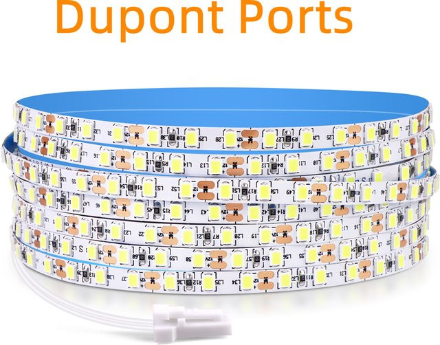 Lcamaw Dupont Ports 2835 LED-Streifen Weiß, 120 LEDs/m, 12 V, flimmerfreie lineare SMD-Beleuchtung für Schränke - Bild 1