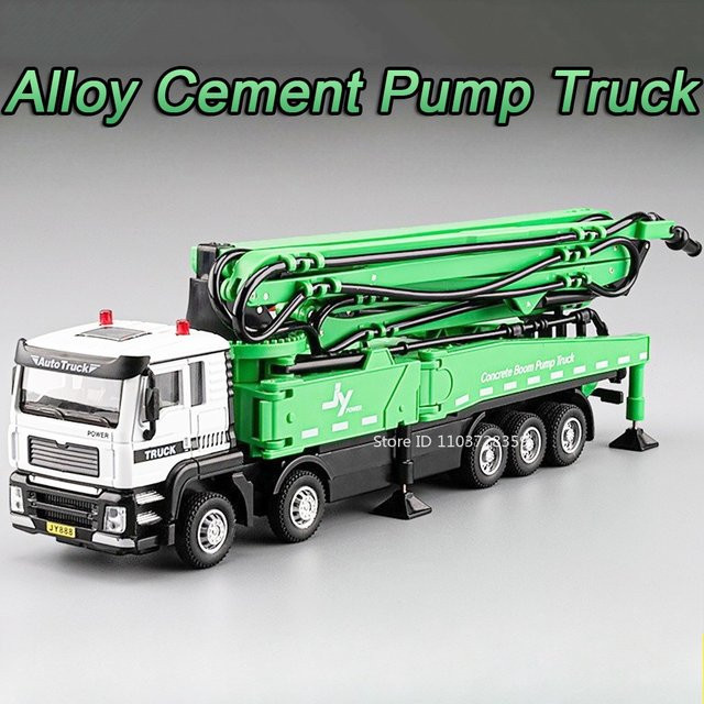 YBC YIBAICHENG Zement Pumpe Lkw Modell, 1:32, Metall, mit Licht und Sound - Bild 1