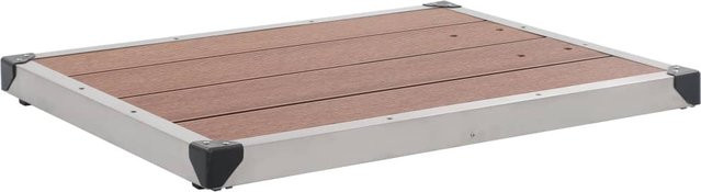 Gartenduschwanne VD Home Furnishing aus WPC und Edelstahl in Braun, B: 80 cm, T: 62 cm - Bild 1