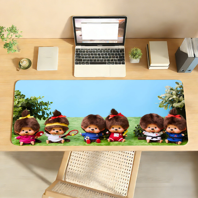 M-Mon-chhi-chiES XXL Mauspad in Multicolour, rutschfeste Schreibtischunterlage aus Gummi für Gaming und Büro - Bild 1