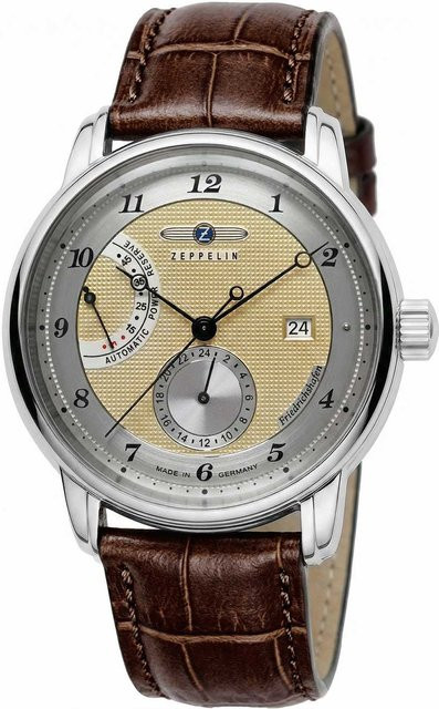 Zeppelin Herrenuhr Automatik, Edelstahl, 43 mm, Leder, 5 ATM - Bild 1