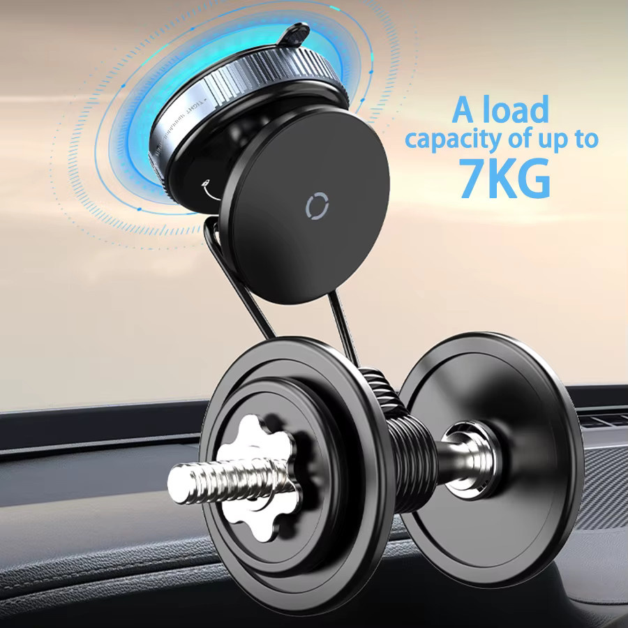 YLZ MagSafe Autotelefonhalterung mit magnetischer Vakuumadsorption und 360 Grad Rotation, Schwarz - Bild 5