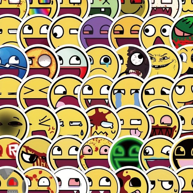 100 Stück Epicface Aufkleber Little Yellow Bean in Gelb und Multicolour für Wasserbecher und Planer - Bild 1