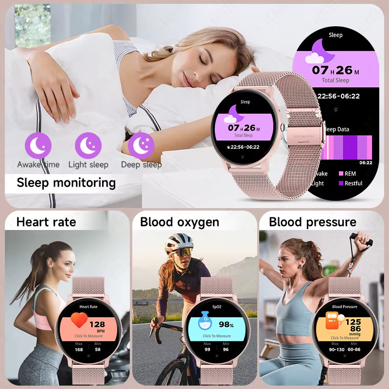 LIGE Smartwatch, Edelstahl, Grün, Unisex - Bild 4