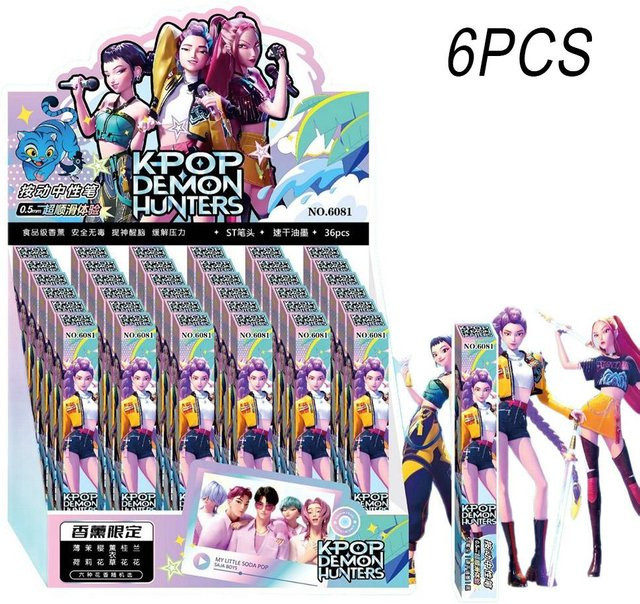 6er Set Yiran Toy 1 KPop Dämonenjäger Mechanische Gelstifte Blind Box in Mehrfarbig - Bild 1
