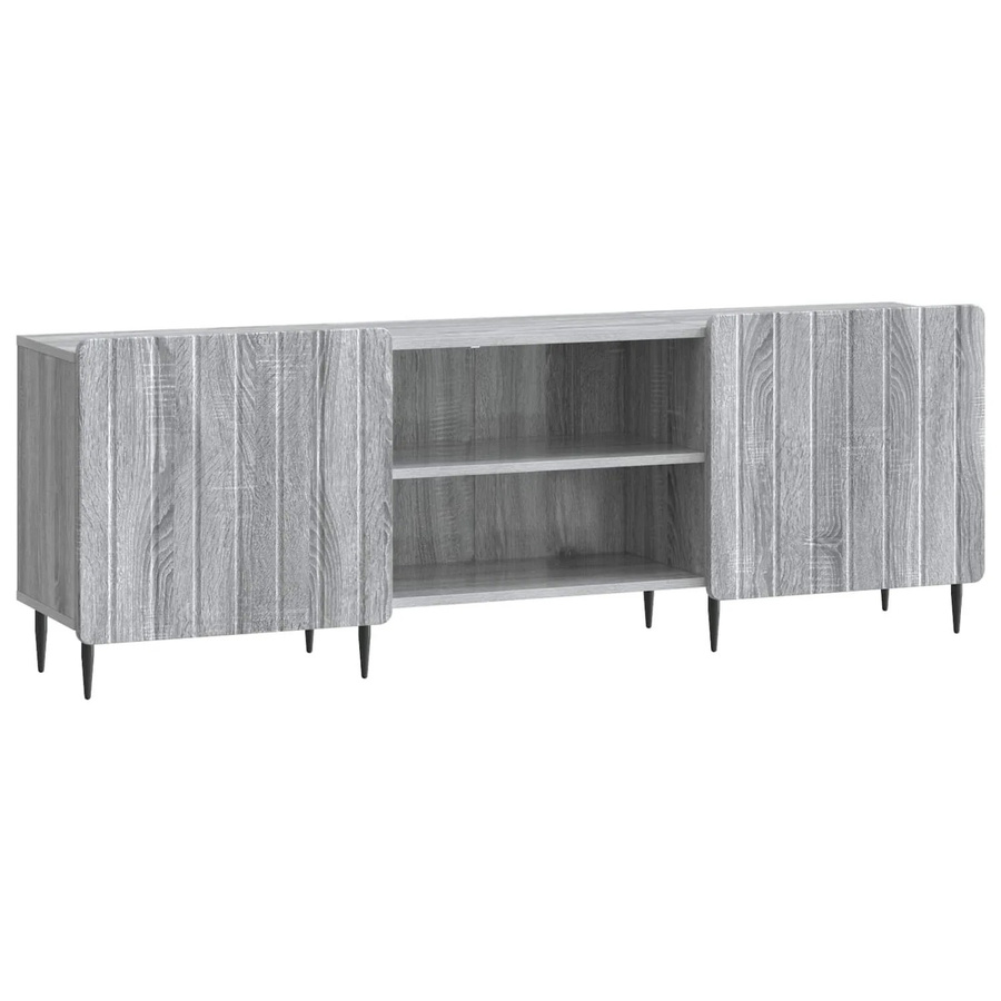 vidaXL TV-Schrank in Grau Sonoma, moderner Fernsehtisch aus Holzwerkstoff, B/T/H: 150 x 31 x 52 cm - Bild 2