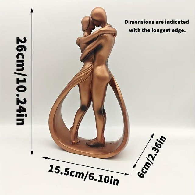 Romantische Harz Skulptur als Liebhaber-Figur für dein Jubiläum und zur Dekoration - Bild 1