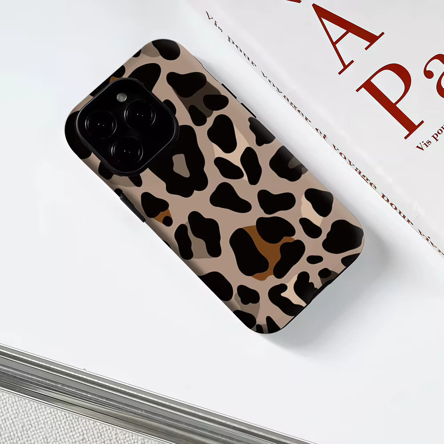 Robuste Handyhülle mit Leopardenmuster von Potdemiel für iPhone 17 16 15 14 13 Pro Max Plus, magnetisch und doppelschichtig, Multicolor - Bild 3