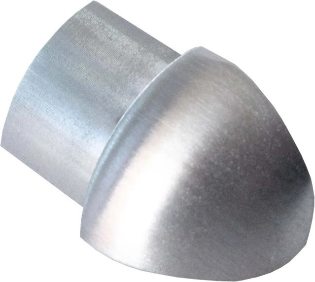 Dalsys Außeneck Fliesenschiene Viertelkreis aus Edelstahl gebürstet in Silber, 10mm - Bild 1