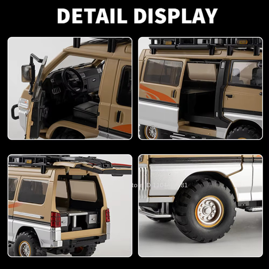 MAKEDA Mitsubishi Delica H2 Legierungsmodell, 1:24, mit Licht und Sound - Bild 4
