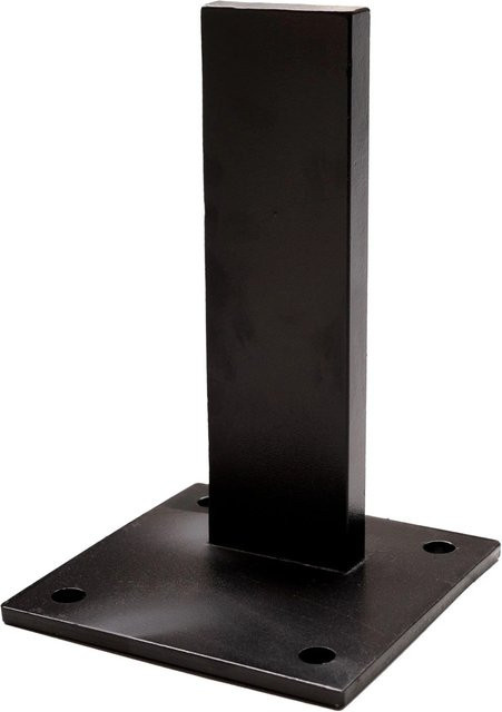 GartenLand Pfostenträger Aufschraubanker Schwarz für Steckzaunpfosten aus Stahl, B/T/H: 15,0 x 15,0 x 23,0 cm - Bild 1