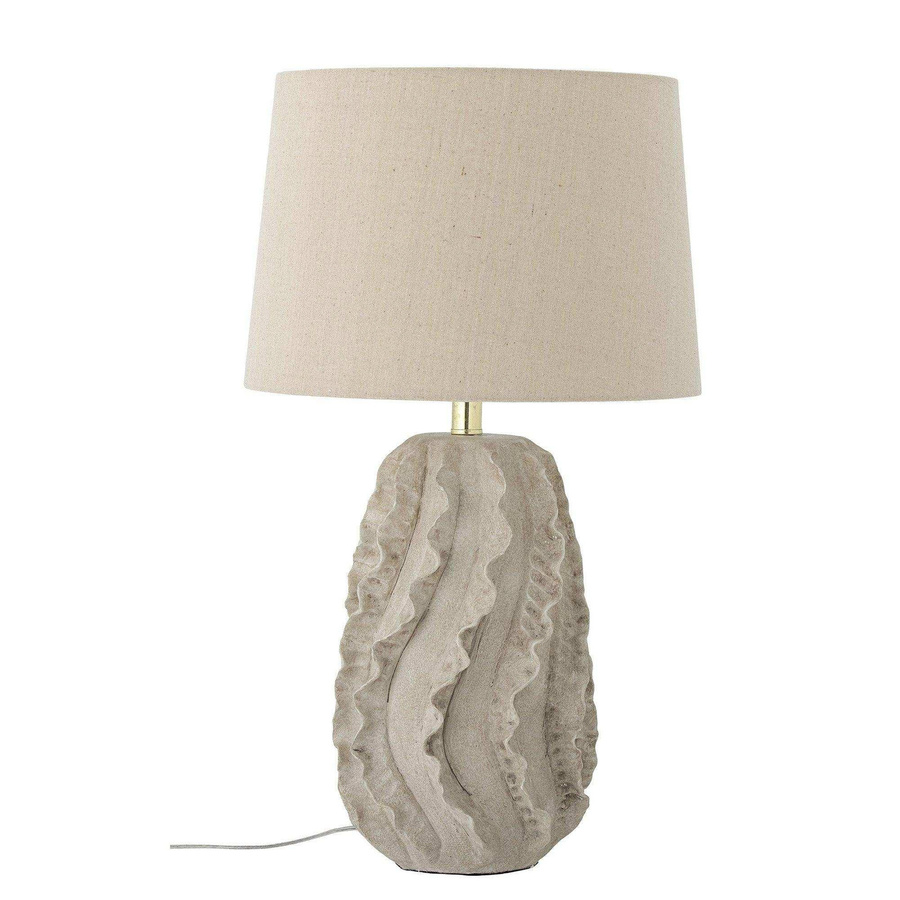 Bloomingville Natika Tischlampe in Terrakotta und Beige mit Leinen-Schirm - Bild 1