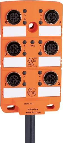 ifm Electronic EBC032 Sensor-Aktor-Verteiler und Adapter, Farbe: Orange, Kabellänge: 10 m, Polzahl: 5, für 5 Sensoren - Bild 1