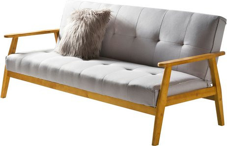 SalesFever Schlafsofa im skandinavischen Design, grau, B/T/H: 190 x 85 x 81 cm - Bild 2