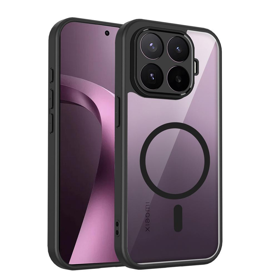 KEYSION Magnetische Handyhülle für Xiaomi 17T 17T Pro 5G, Transparente Silikon und PC Rückabdeckung, Schwarz - Bild 6