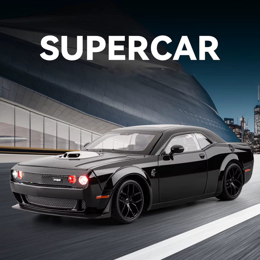 Maisto Challenger SRT Hellcat Redeye Modellauto, 1:18, Metall, Schwarz, mit Licht und Sound - Bild 1