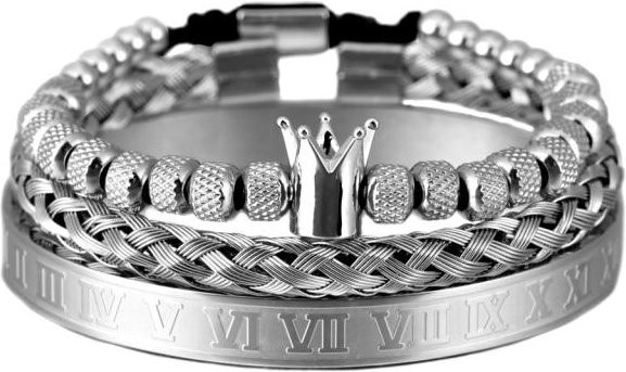 Allbestart Armband 3-teiliges Set, Edelstahl, Gold, Herren - Bild 1